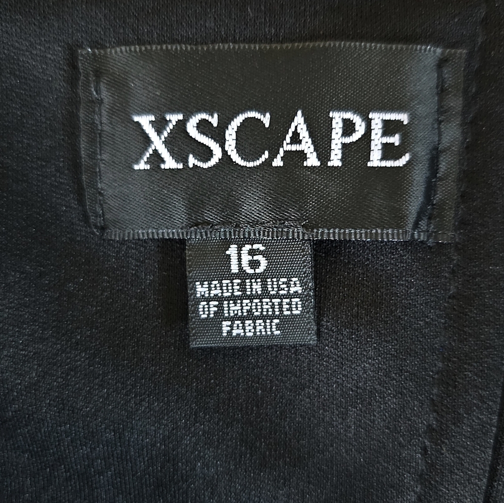 Xscape Black One-Shoulder Ruffle Evening Gown - Picture 7 of 10